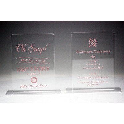 5" x 7" - Clear Acrylic Table Sign