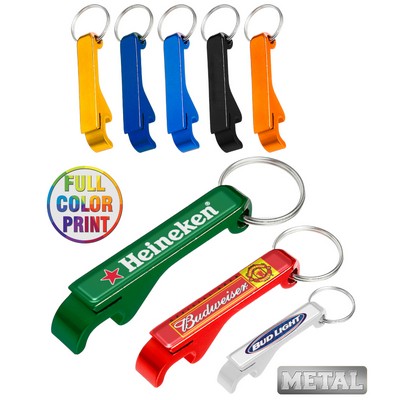 Union Printed - Aluminum Beer Bottle Opener with Keychain - Full Color Print