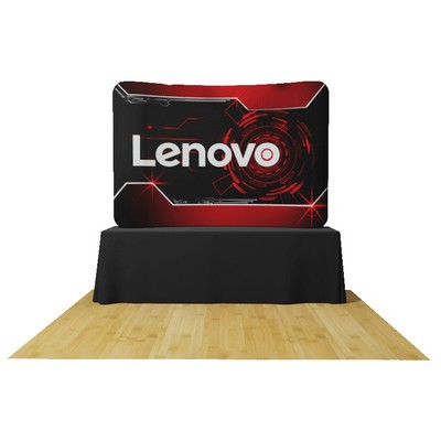 8' WaveLine® Curved Table Top Frame & Double Sided Graphics