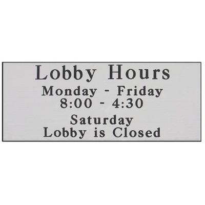 Engraved Plastic Sign - Horizontal, 10" x 1½"