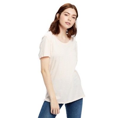 Women's Short Sleeve Loose Fit Boyfriend Tee - Garment Dyed