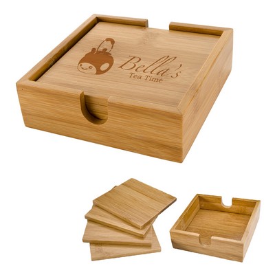 Bamboo Coaster Set