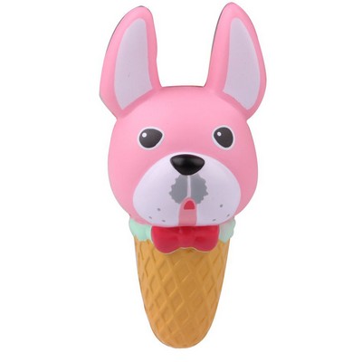 Slow Rising Scented Pink Frenchie Ice Cream Squishy