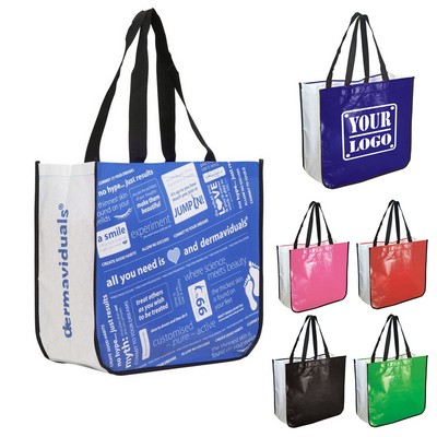 Large Laminated Non-Woven Shopper Tote