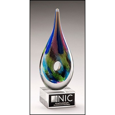 Pollock Art Glass Award 3.75" W x 9.875"H