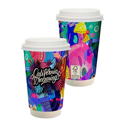 16 oz. Full Color Paper Cup with Lid