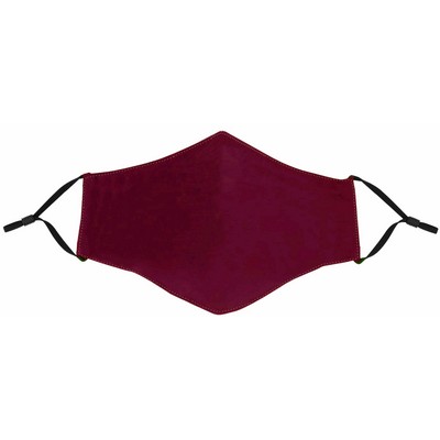 Maroon Face Mask with Adjustable Ear Loops