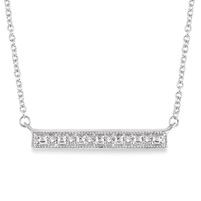 Jilco Inc. Diamond Bar Pendant Necklace