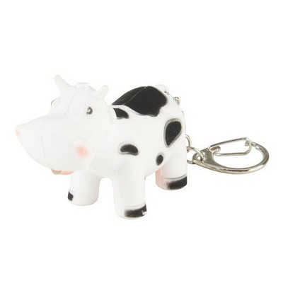 Cow Shape LED Sound Keychain