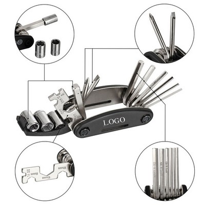 16 in 1 Multi-Function Bicycle Mechanic Repair Tool