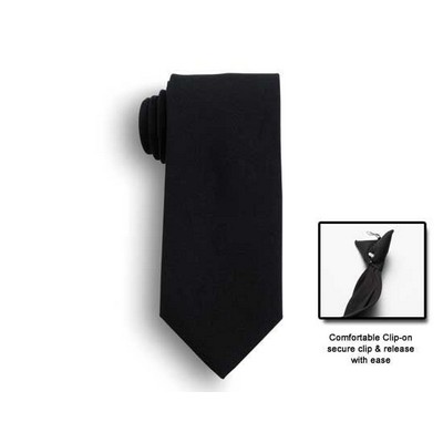 Black 16" Clip On tie