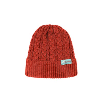 Pantone Matched Cable Knit Beanie with Cuff