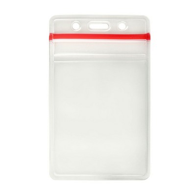 3.00" W x 4.95" H - Vertical Resealable Badge Holder (Blank)