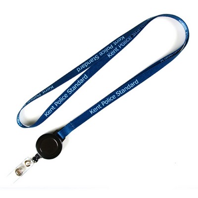 1/2" Dye Sublimation Lanyards w/ Retractable Badge Reel Combo