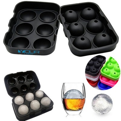 Silicone Ice Cube Trays Whiskey Ice Ball Maker with Lid