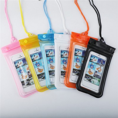 PVC Floating Waterproof Phone Pouch w/Cord