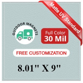 8.01 to 9 Square Inches Outdoor Magnets - 30 Mil