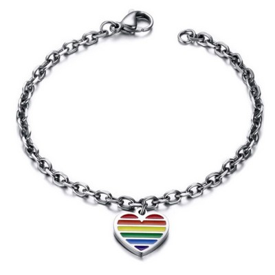 Heart gay Pride Fashion Bracelet