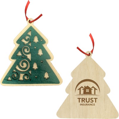 Layered Wood Ornament: Tree