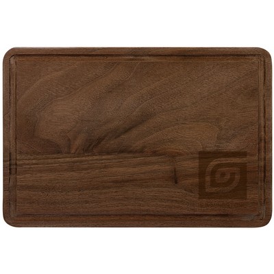 9" x 6" Walnut Cutting Board with Drip Ring