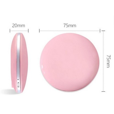 Portable vanity mirror hand Pocket magic makeup Mirror with led light