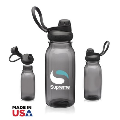 Sports Plastic Water Bottle with Spout Lid - 33 oz