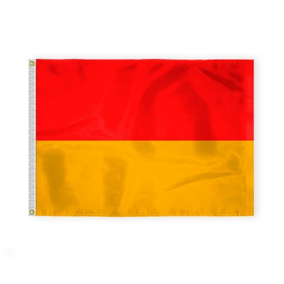 2.5'x3.3' 1ply Nylon Red and Yellow Beach Safety Flag with Grommets - Printed