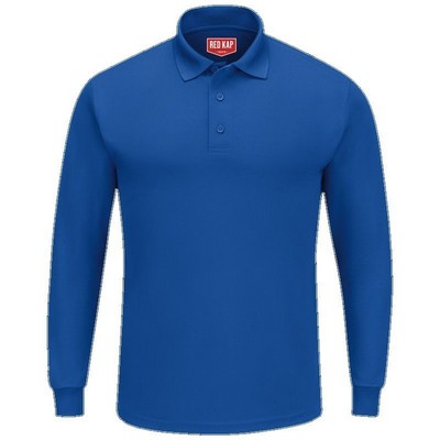 Red Kap™ Men's Performance Knit® Long Sleeve Core Polo - Royal Blue