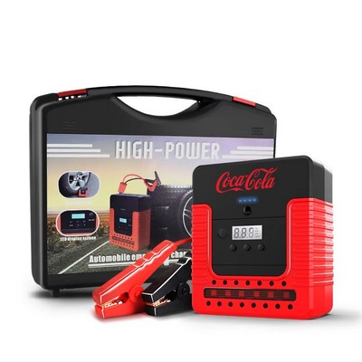 Portable Emergency battery booster 12V Car Jump Starter combo Air Compressor 12000mAh