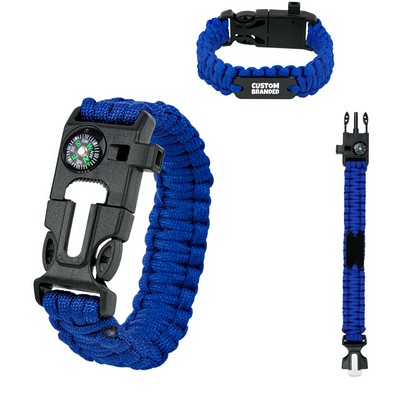 5-In-1 Crossover Tactical Survival Wristband W/Fire Starter