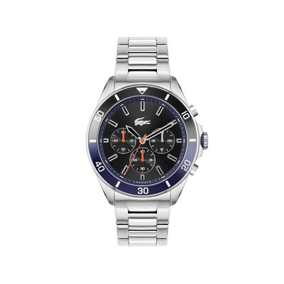 Lacoste™ Tie Breaker Gents Stainless Steel Watch w/Black Chrono Dial