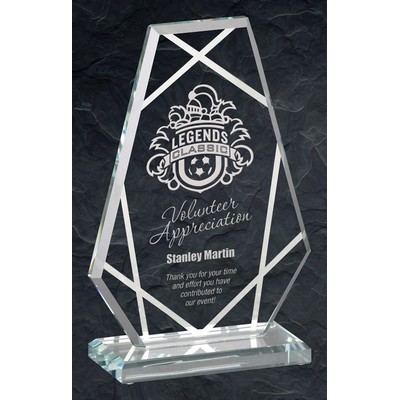 Sterling Clear Glass With Mirror Accents, Award Trophy, x7