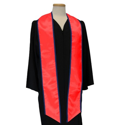 Red with Navy Binded Edge Graduation Sash