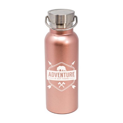 17 oz. Matte Rose Gold Stainless Steel Caribe Bottle