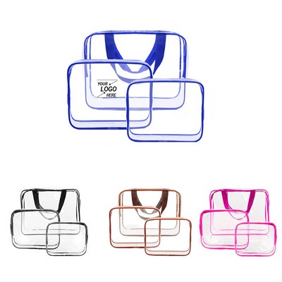 Clear PVC Makeup Bags Set of 3