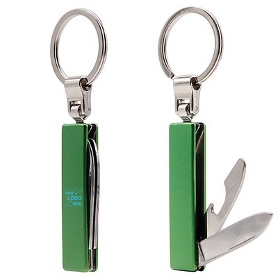 Compact Stainless Steel Pocket Knife Keychain