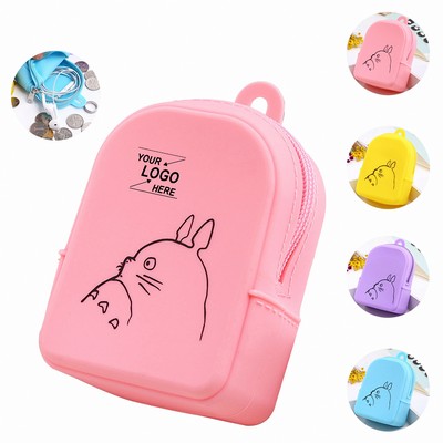 Mini Silicone Backpack Coin Purse for Adults and Kids