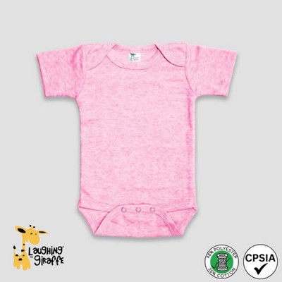 Baby Short Sleeve Bodysuit Cotton Candy 65% Polyester 35% Cotton- Laughing Giraffe®