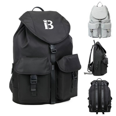 Diagonal Nylon Waterproof Shoulder Backpack