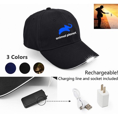 Hands Free 5 LED Cotton Twill Baseball Cap