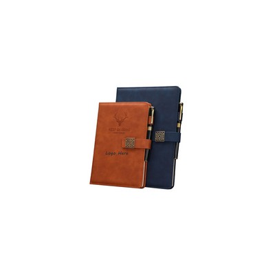 Deer Head Design Pu Leather Hardcover Notebook