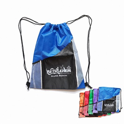 Two Tone Waterproof Drawstring Bag