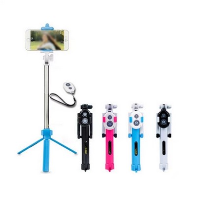 Selfie Stick with Built-In Tripod