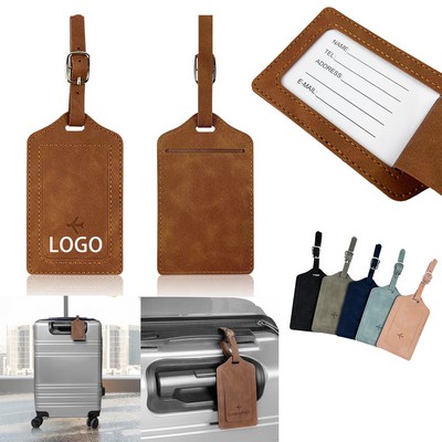 Luggage Tag Faux Leather For Suitcase