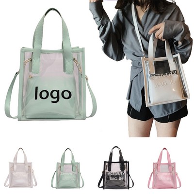 2 In 1 Transparent Shoulder Bag Jelly Handbag