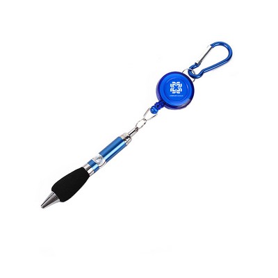 Ballpoint Pen with Retractable Badge Reel