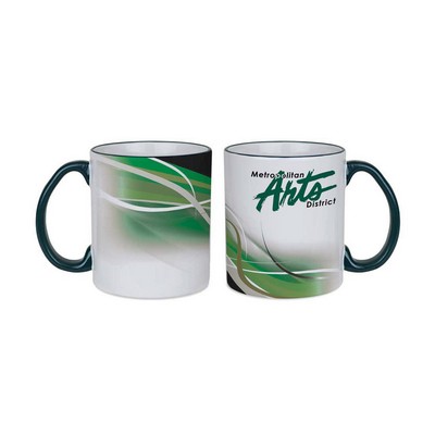 11 Oz. Mug Colored Rim & Handle Closeout