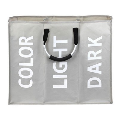 Collapsible Dirty Clothes Basket with Three compartments