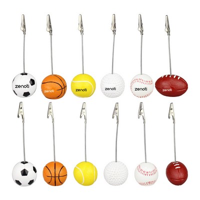 Resin Ball Base Memo Clip Holder Stand