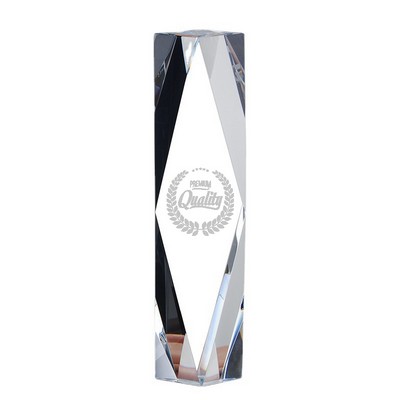 White Crystal Diamond-shaped Trophy